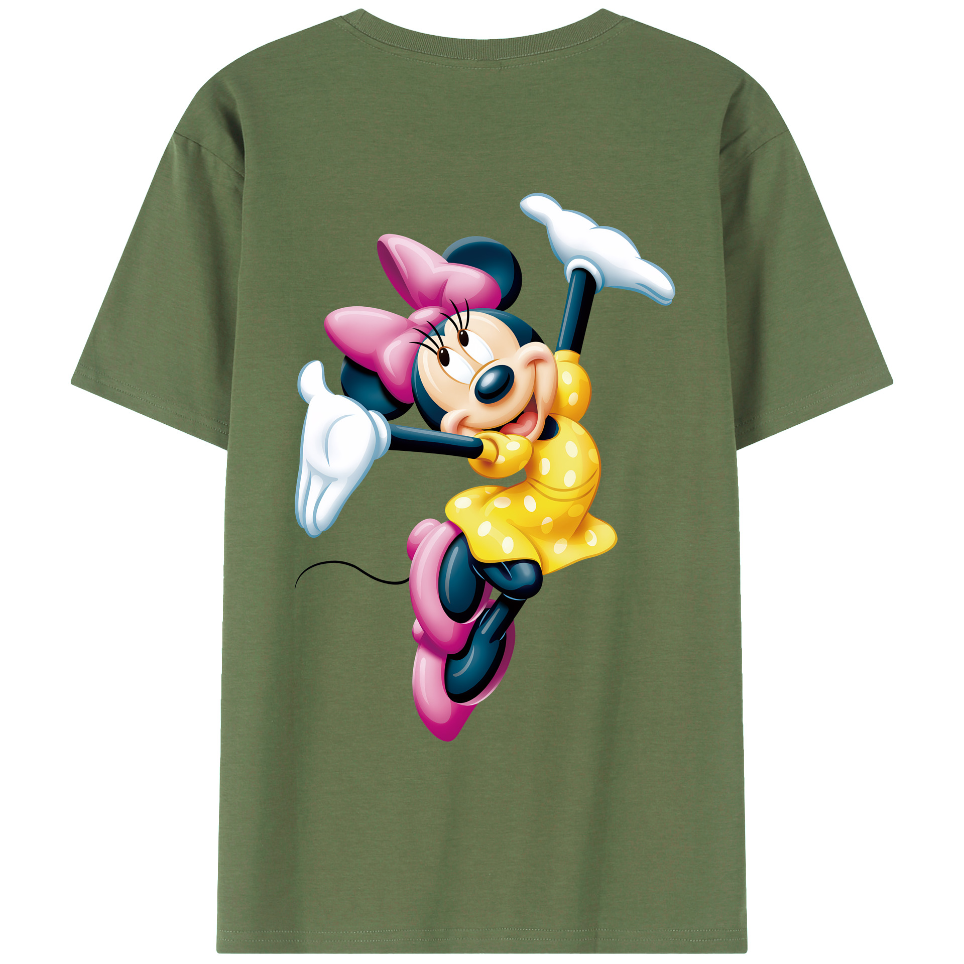 （画像用） ミッキーマウス Mickey Mouse 綿100％ メンズ半袖Tシャツ（バックプリント） 通気性